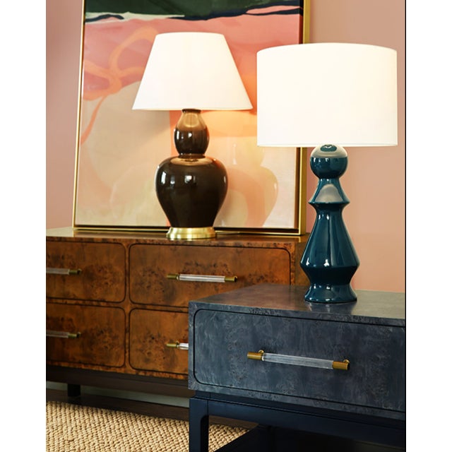 Brand new special order item. Not vintage. Elevate your space with this striking chess-inspired ceramic table lamp, where...
