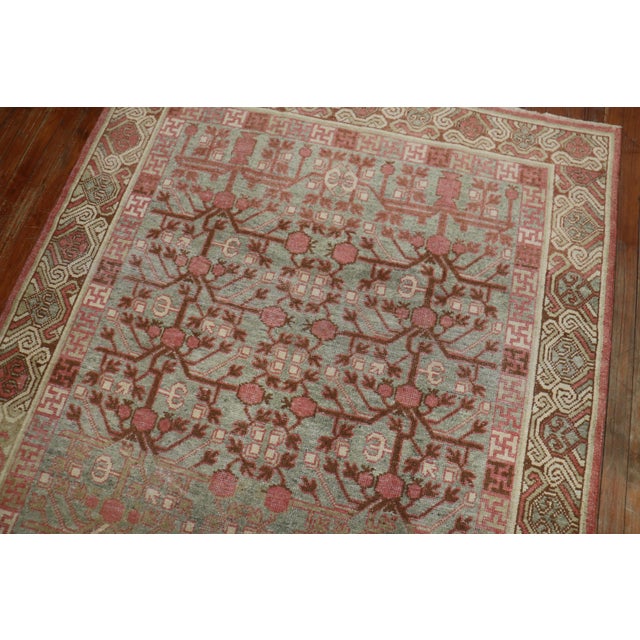 Early 20th Century Pomegranate Khotan Rug - 5'1" x 10'4" For Sale - Image 9 of 9