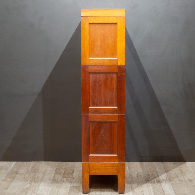 Antique Globe Wernicke 3 Stack Lawyer's Bookcase c.1930 For Sale - Image 10 of 12