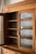 Wood Mid 20th Century Oak Stepback Cupboard & Glass Display Hutch For Sale - Image 7 of 18