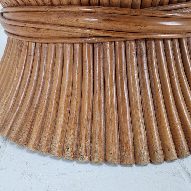 Sheaf of Wheat Bamboo Coffee Table attributed to McGuire, USA, 1970s For Sale - Image 17 of 18
