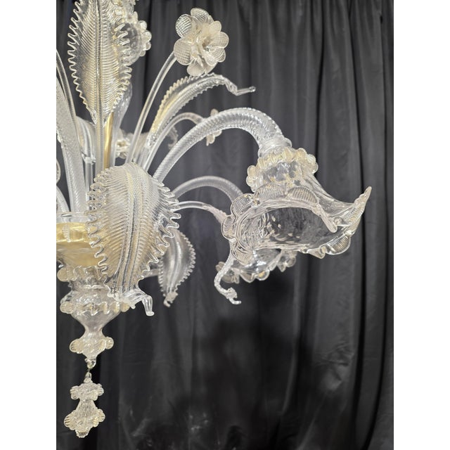 Murano Glass Chandelier, 1980s For Sale - Image 4 of 9