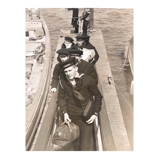 1939 Navy Sailors on Gangplank Photograph For Sale
