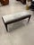 French Art Deco Walnut Bench fully restored. Having a beautiful walnut wood frame with styled legs. With reupholstered...