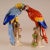 Red Antique Victorian Ceramic Macaw Parrots Birds German Dresden Saxe Porcelain Animal Figurine - a Pair For Sale - Image 8 of 9