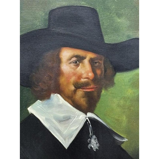 Baroque F Rowe, Portrait of the Painter Hendrick Martensz, Paint, Framed For Sale - Image 3 of 11