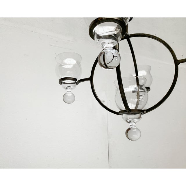 Mid-Century Danish Metal and Glass Candleholder Pendant, 1960s For Sale - Image 15 of 18