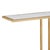 At home in a variety of decors, the Echelon sofa hugger table pairs white marble slab with a natural brass iron frame....
