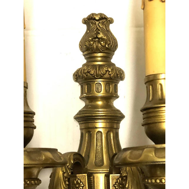 Antique Brass 4-Light Wall Lamp, 1950s, in Very Good conditions. Designed 1950 to 1959 I have official proof of...
