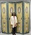 Decorator Neoclassical Robert Adam Style 96" Large 4 Panel Folding Screen Room Divider. Circa Late 20th Century....