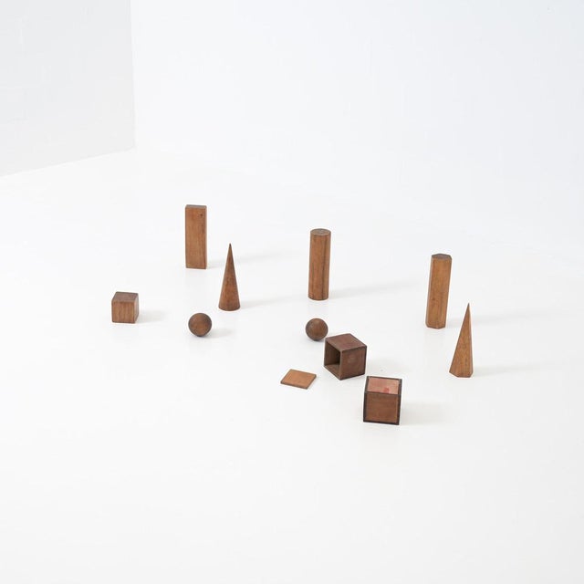 Vintage Wooden Geometric Models, 1940s, Set of 10 For Sale - Image 4 of 18