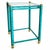 Hollywood Regency Faux Malachite Side Table with Brass Details and Glass Shelves, 1980s For Sale - Image 4 of 4