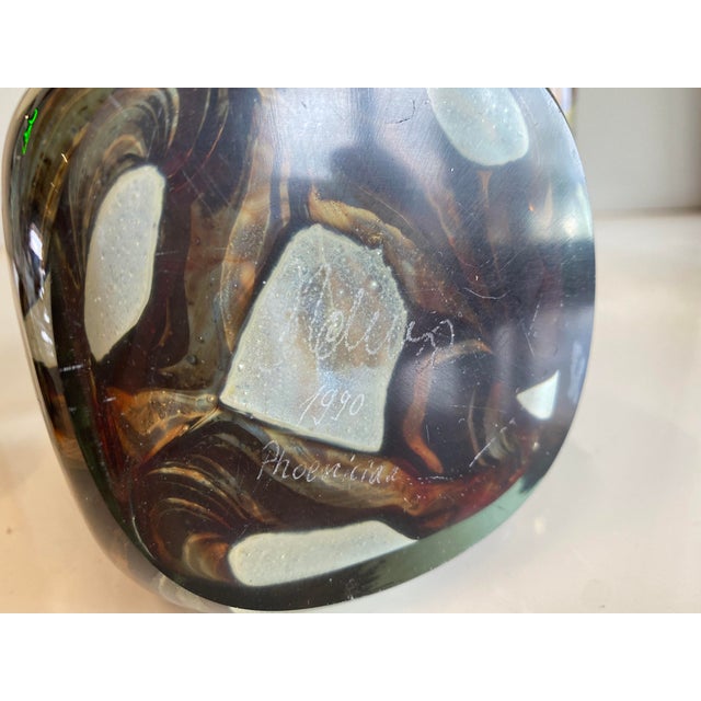 Maroon Earth Tone Glass Decanter with balloonstopper from Mdina, Set of 2 For Sale - Image 8 of 15