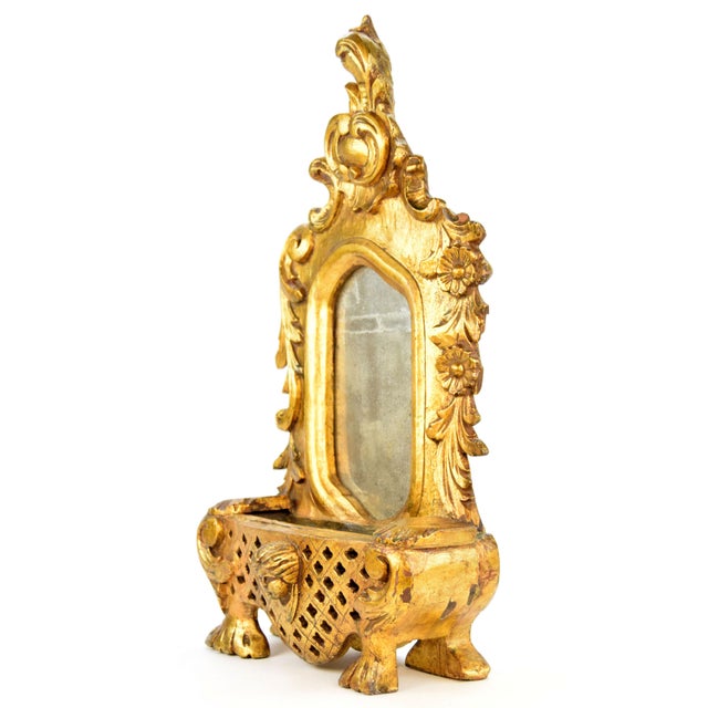 Antique Gilded Table Mirror For Sale - Image 6 of 8