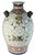 17+ In. Tall Chinese Jug Vase Stylized Blue Songbird, Fruit & Leaf Pattern For Sale - Image 16 of 18