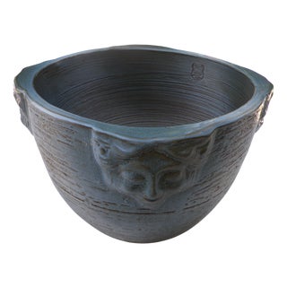 Large Glazed Terracotta Plant Pot, 1980s For Sale