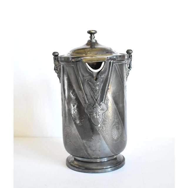 Reed & Barton Antique C.1870s Reed & Barton Silver Plate Water Pitcher For Sale - Image 4 of 13
