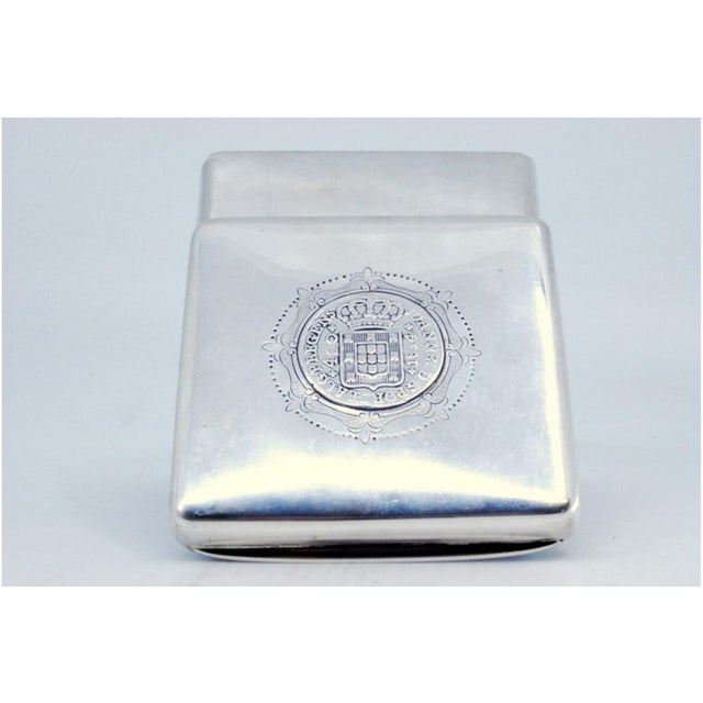 Plain Silver Tobacco Box For Sale - Image 3 of 10