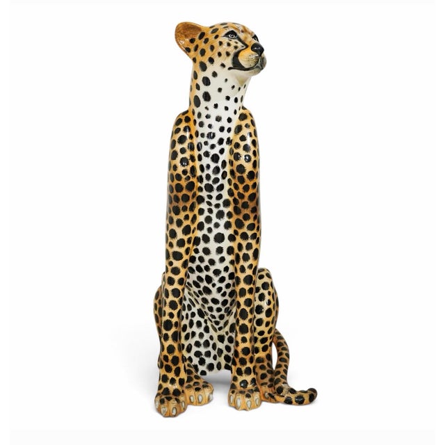 Carlos Alberto (Mexican, 1983-) Paper Mache Cheetah Sculpture For Sale In Miami - Image 6 of 9