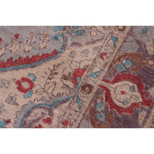 Boho Chic Vintage Blue/Purple Wool Rug - 6'5'' X 9'4'' For Sale In New York - Image 6 of 10
