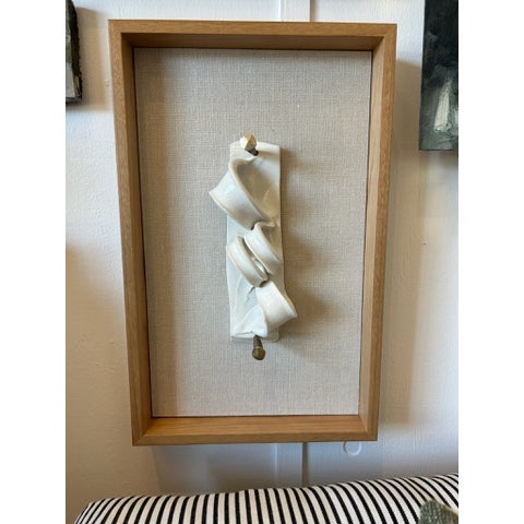 Vintage Sculptural Relief Wall Art in New Custom Frame For Sale - Image 10 of 13