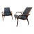 Mid-Century Swedish Modern Lamino Walnut Lounge Chairs - Set of 2 For Sale
