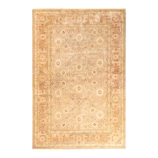 Mogul, One-of-a-Kind Hand-Knotted Area Rug - Light Gray, 6' 2" x 9' 4" For Sale