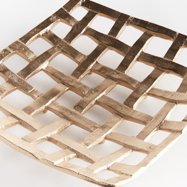 This tray is gorgeous as a centerpiece, or to hold a large vase or sculpture. The , open weave, design is masterfully...