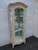Ethan Allen French Tall Narrow Painted Curio China Display Cabinet Vitrine 6888 For Sale - Image 9 of 16