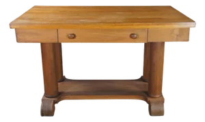 Antique American Arts & Crafts Mission Style Library Table Office Writing Desk