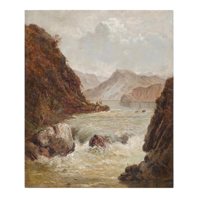 Alfred De Breanski Sr. “A Pole In The Highlands” Realism Seascape Late 19th Century For Sale