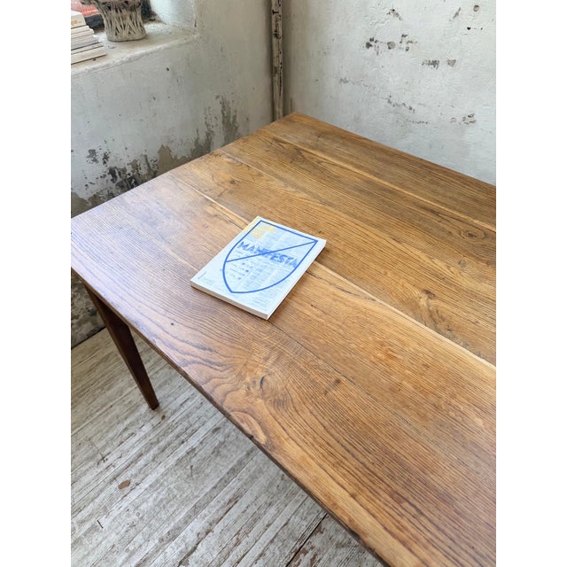 Oak Farmhouse Table with Spindle Legs, 1950 For Sale - Image 18 of 18
