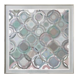 Framed Abstract Geometric Gouache on Paper by Stevan Kissel For Sale