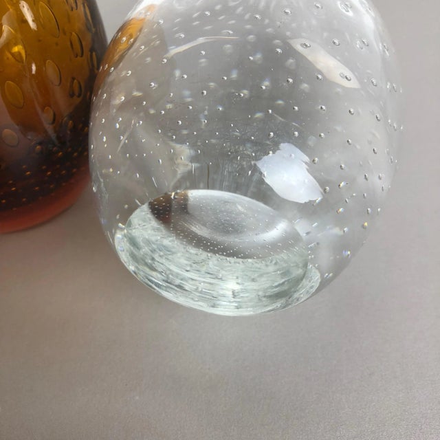 Bubble Glass Vases from Hirschberg, Germany, 1970s, Set of 2 For Sale - Image 9 of 12