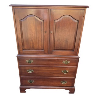 Late 20th Century Henkel Harris Gentlemans Chest or Armoire For Sale