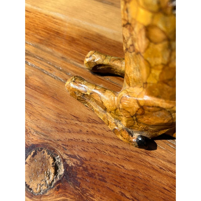 Small Faux Painted Iron Giraffe Sculpture For Sale - Image 10 of 12