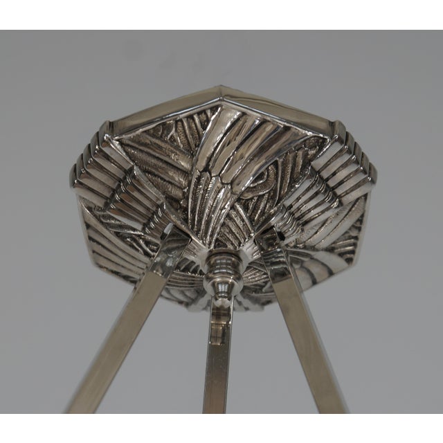 French Art Deco Pendant Light by Hettier & Vincent 1930 France - 2 Available For Sale - Image 10 of 14