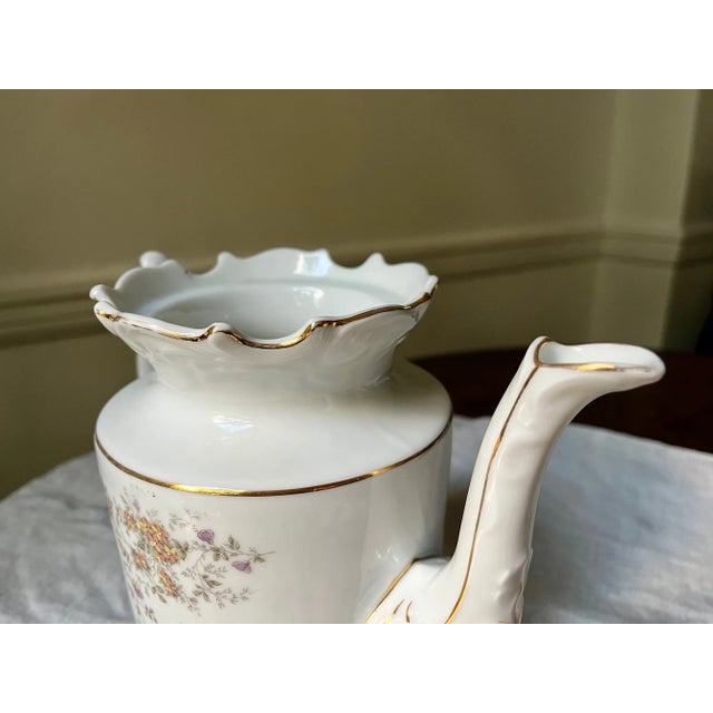 Early 20th Century Early 20th Century Floral Motif Porcelain Tea Pot After Rc Rosenthal; No Lid For Sale - Image 5 of 9
