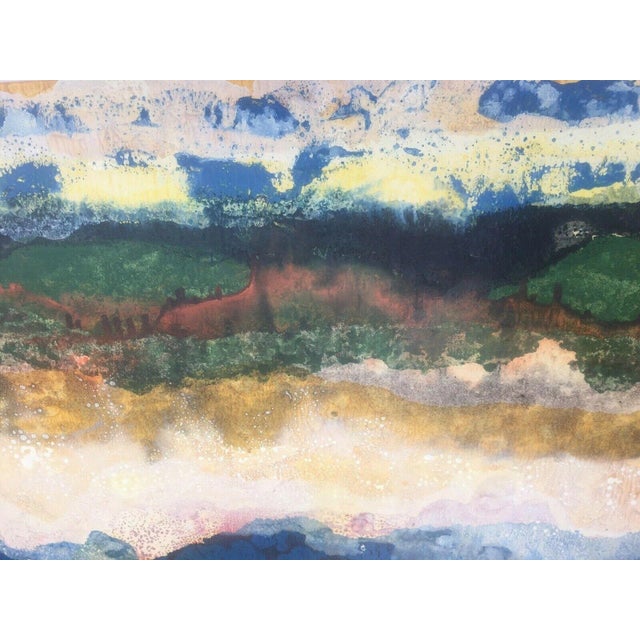 1980s Dieter Himmelmann, Merseburg Kassel Landscape Sketch, 1988, Oil on Canvas For Sale - Image 5 of 12