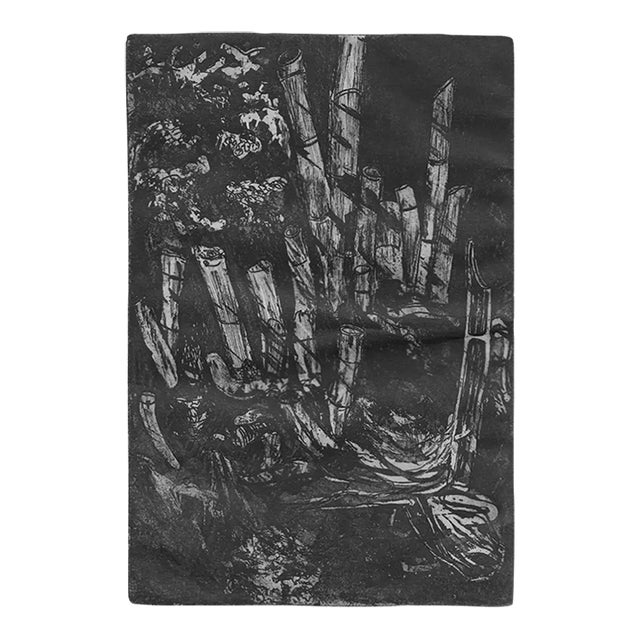 1961 Crissa Caris Bamboo Etching For Sale