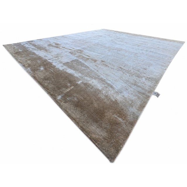Rh Suvali Silk & Wool Rug – 10' × 14' Wheat Multi | 90% Silk | Hand-Knotted | 84 Persian Knots Per Square Inch For Sale - Image 16 of 18