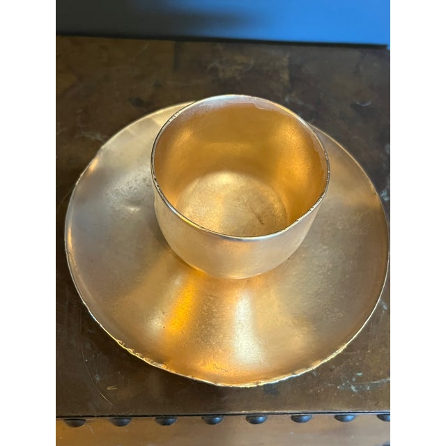 Antique Bronze, Gilt Bronze, Altar Set, Tibetan, Buddhist, Hand Forged, Heavy Metal For Sale In San Francisco - Image 6 of 7