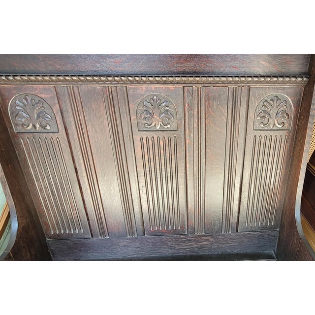 Late 19th Century Diminutive Size Monks Bench Settle For Sale - Image 9 of 13