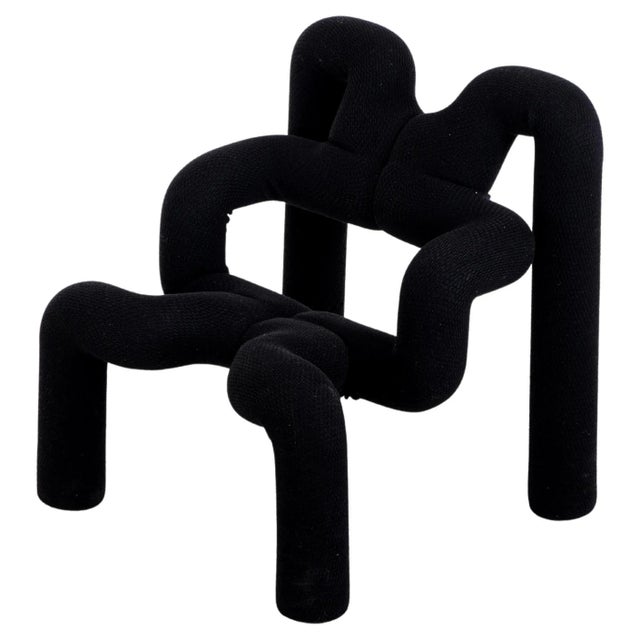 Black Ekstrem Lounge Chair by Terje Ekstrøm, 1980s For Sale - Image 8 of 8