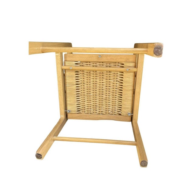 Wood Scandinavian Style Wood and Wicker Children's Chair, 1970s For Sale - Image 7 of 9