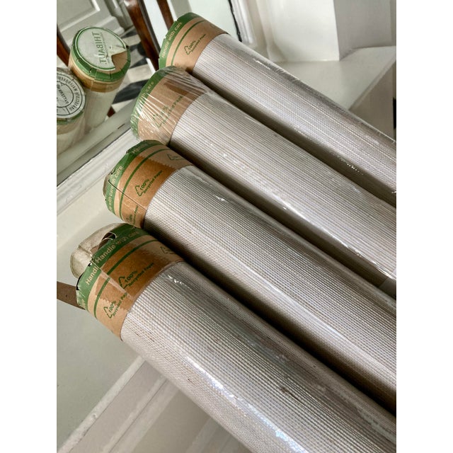 Thibaut T3669 Windward Sisal Grasscloth Wallpaper in Off White - Set of 4 Double Rolls For Sale - Image 13 of 17
