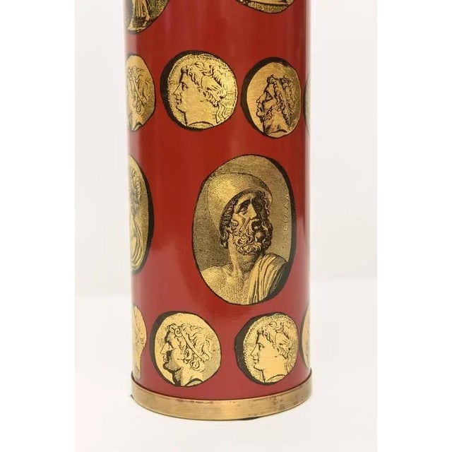 Piero Fornasetti 1950s Piero Fornasetti Cameo Table Lamp Art Deco For Sale - Image 4 of 10