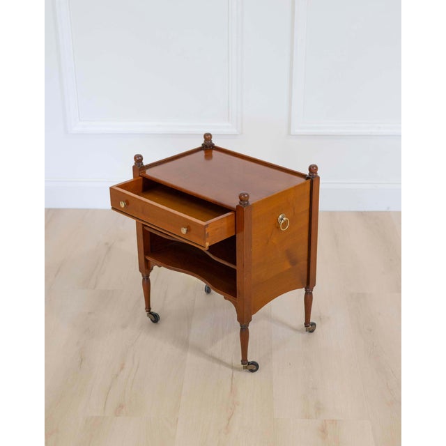 French 20th Century Cherrywood Bedside Table For Sale In Atlanta - Image 6 of 9