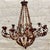 Late 20th Century Vintage Regency Patinated Leaf Candle Chandelier For Sale - Image 5 of 6