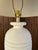 Vintage 1980s Postmodern White 1980s White Plaster Textured Ribbed Floor Lamp With Original Lamp Shade For Sale - Image 11 of 12